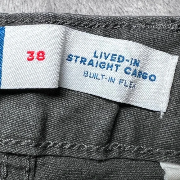 Old Navy Lived In Straight Cargo Shorts Mens 38 Grey Built In Flex Pockets - Picture 6 of 16